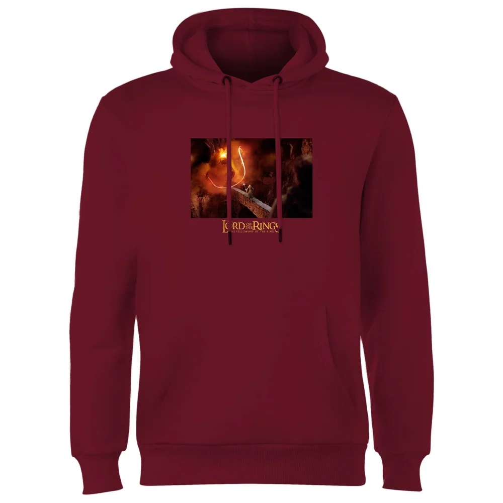 Lord Of The Rings You Shall Not Pass Hoodie - Burgundy - XXL Image 1