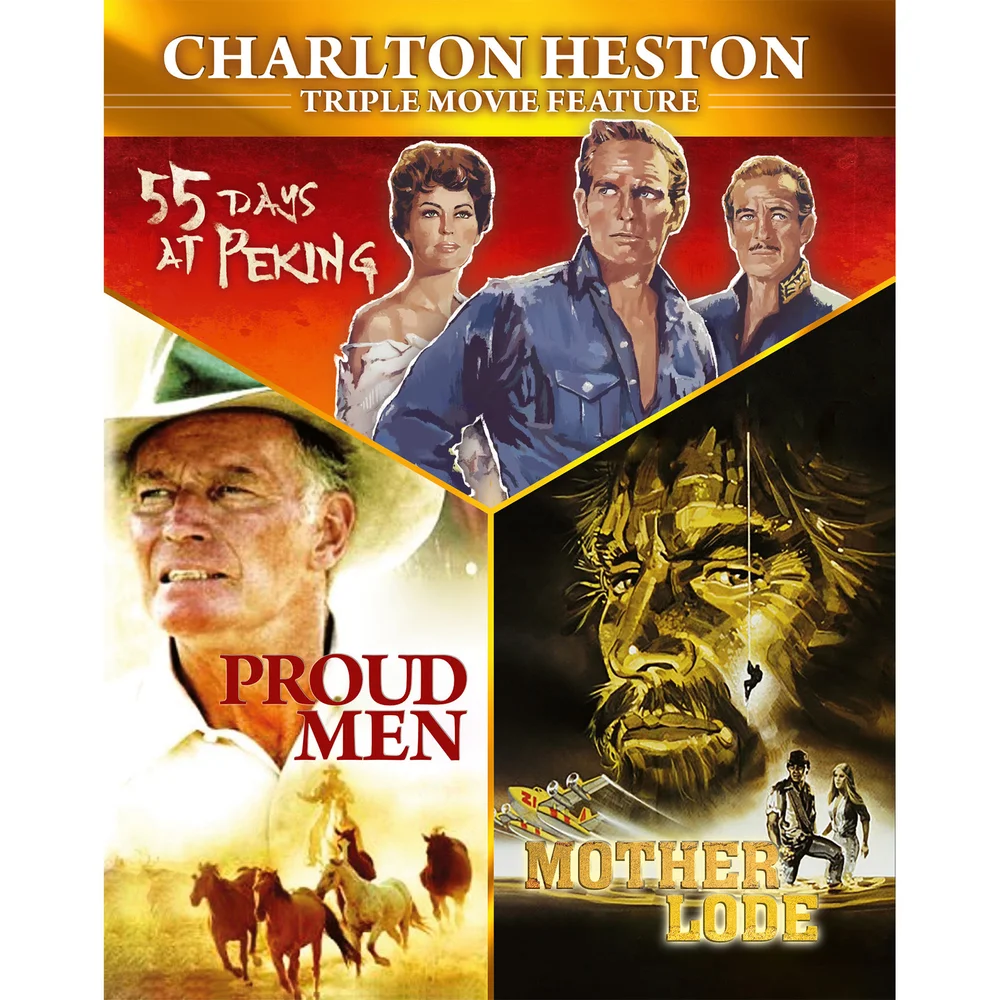 Charlton Heston Triple Bill - Mother Lode, 55 Days in Peking & Proud Men Image 1
