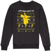 Pokemon Pikachu Christmas Christmas Jumper - Black