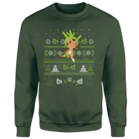 Pokemon Chespin Christmas Christmas Jumper - Green