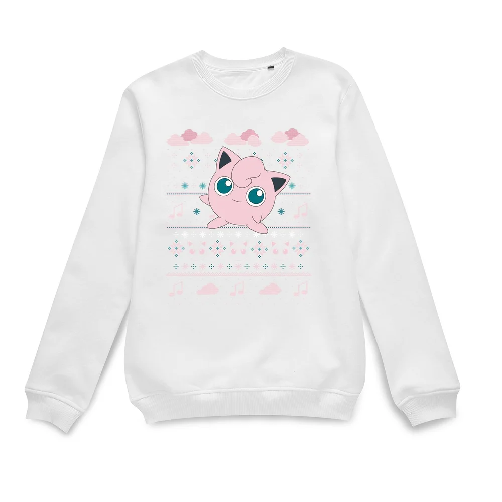 Pokemon Jigglypuff Christmas Christmas Jumper - White - S Image 1