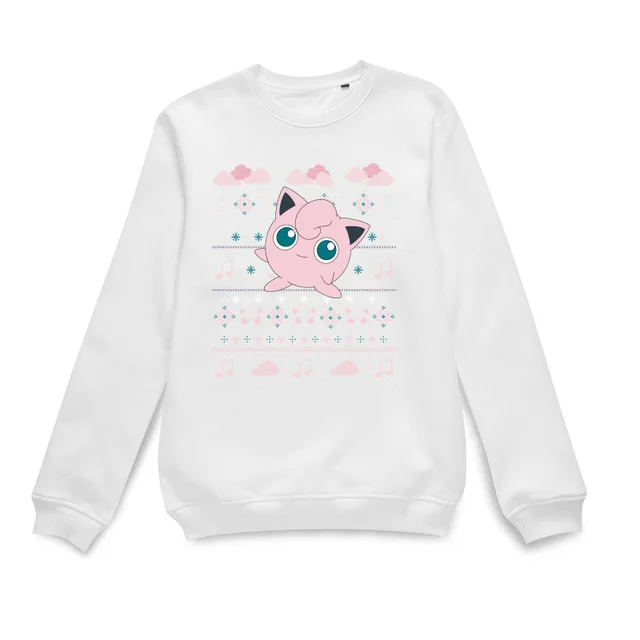Pokemon Jigglypuff Christmas Christmas Jumper - White