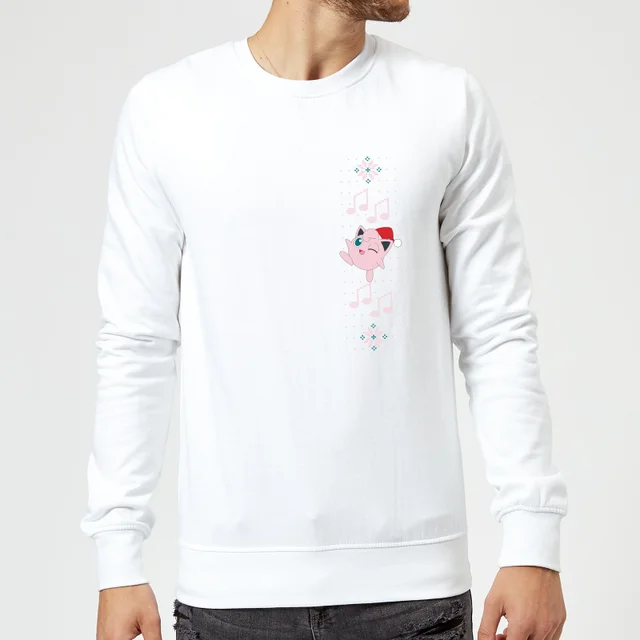 Pokemon Jigglypuff Wave Christmas Jumper - White