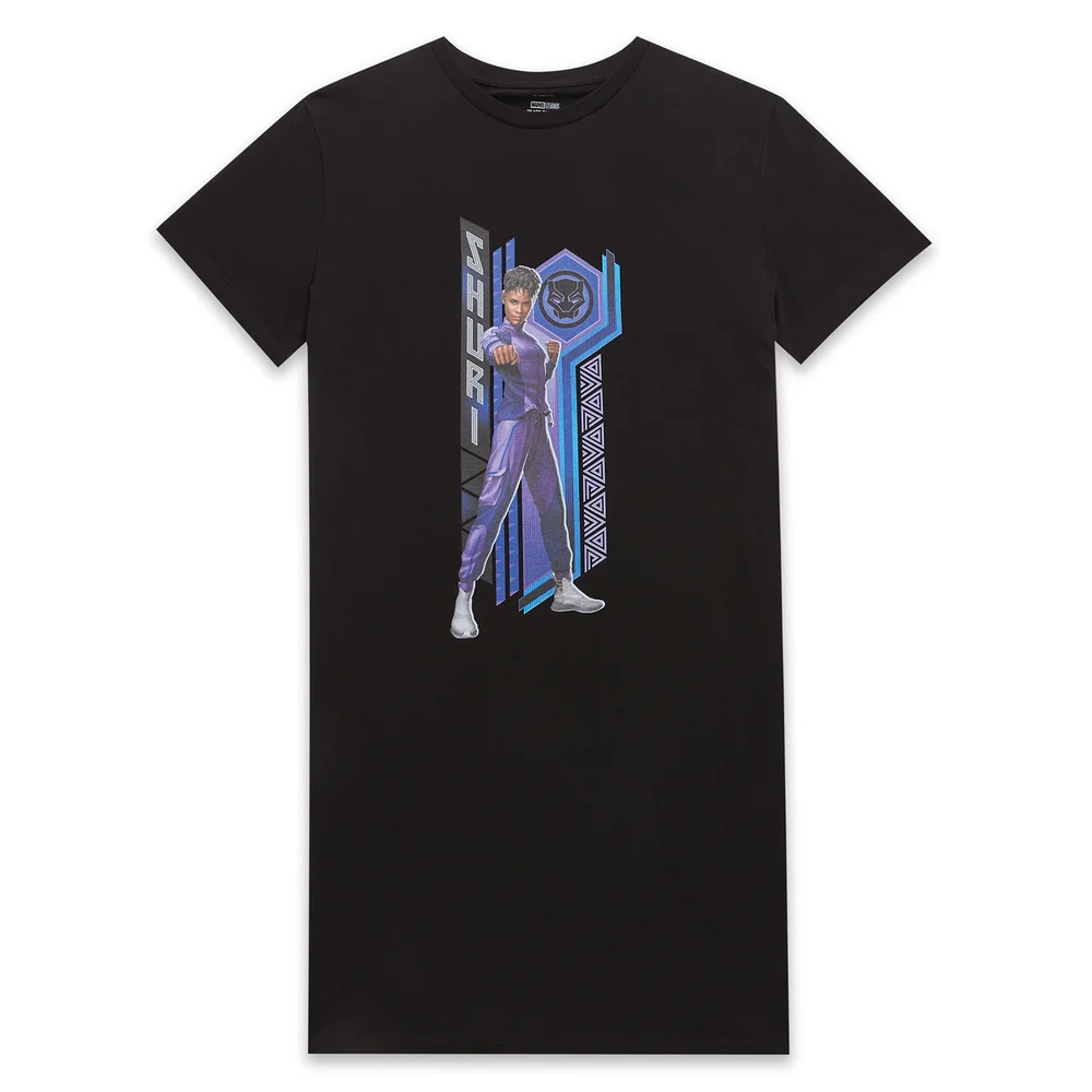 Wakanda Forever Shuri Women's T-Shirt Dress - Black - M - Black Image 1