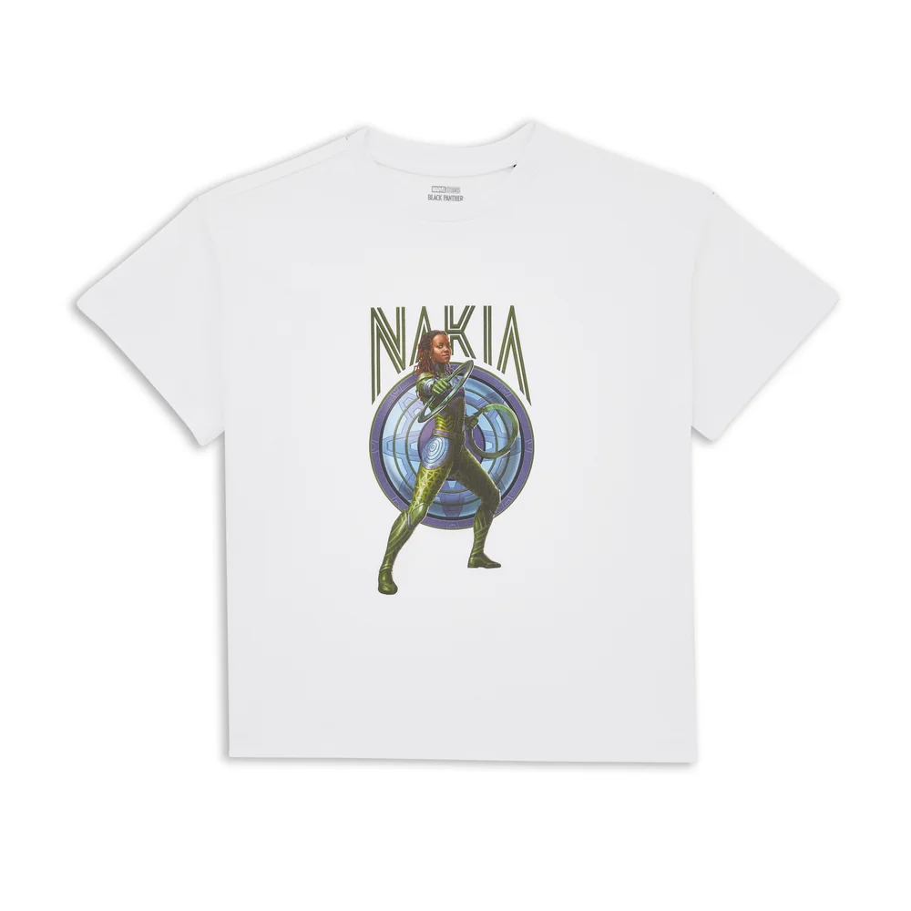 Wakanda Forever Nakia Women's Cropped T-Shirt - White - XS Image 1