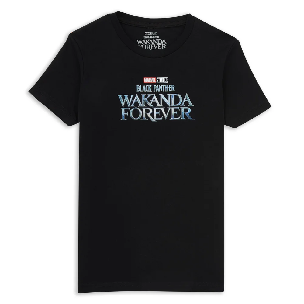 Wakanda Forever Logo Kids' T-Shirt - Black - 3-4 Years Image 1