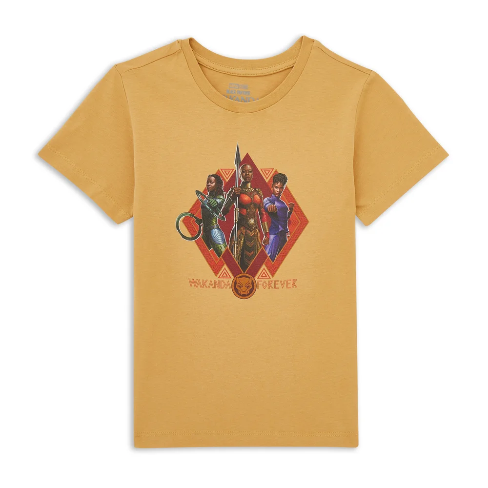 Wakanda Forever Nakia, Okoye And Shuri Composition Kids' T-Shirt - Tan - 3-4 Years - Tan Image 1