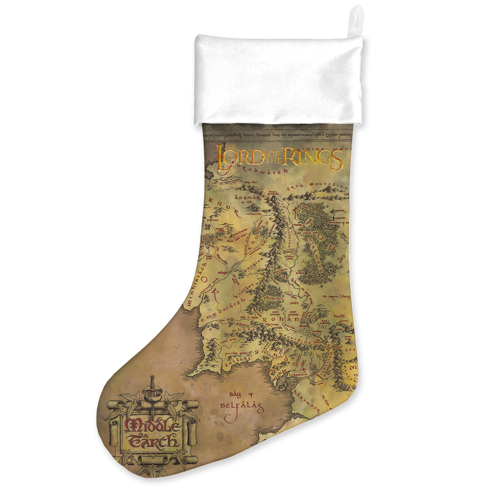 Lord Of The Rings Middle Earth Map Christmas Stocking Image 1