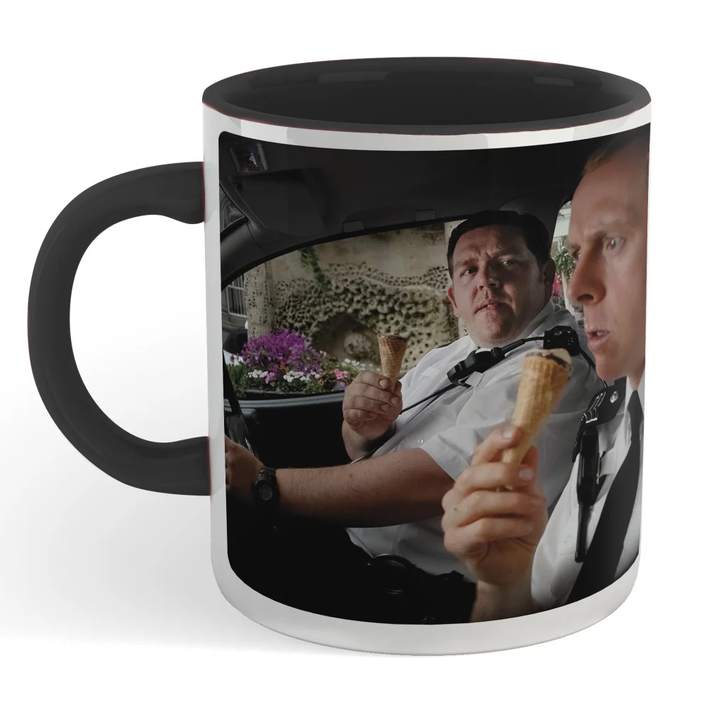 Hot Fuzz Ice Cream Scene Mug - Black Image 1