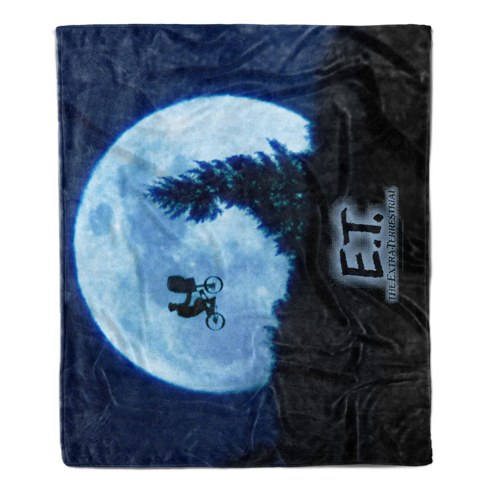 E.T. the Extra-Terrestrial Moon Cycle Fleece Blanket - M Image 1