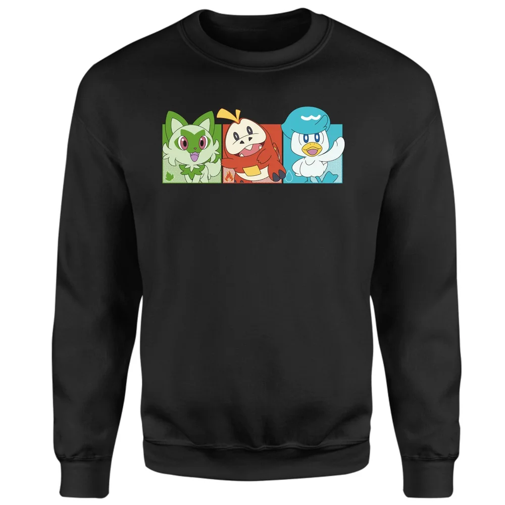 Pokémon 1st Starters Panels Sweatshirt - Black - S Image 1