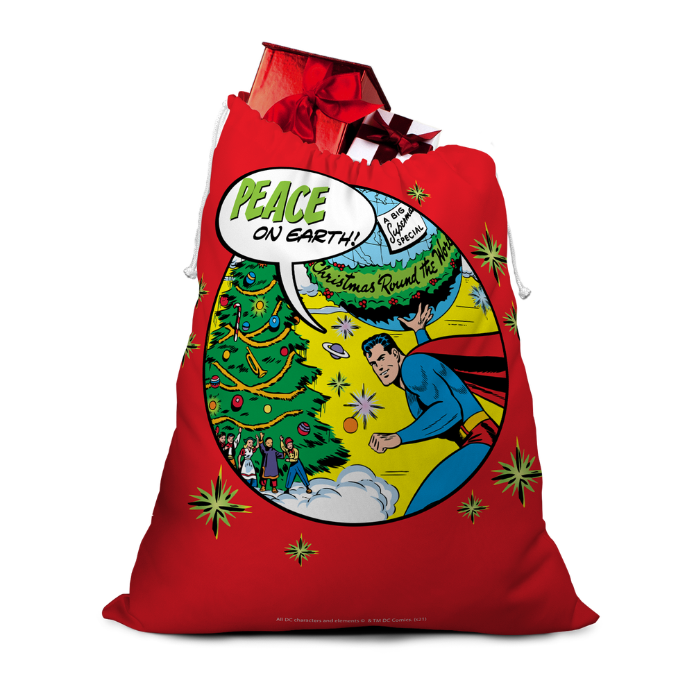 Superman Peace On Earth! Christmas Santa Sack Image 1