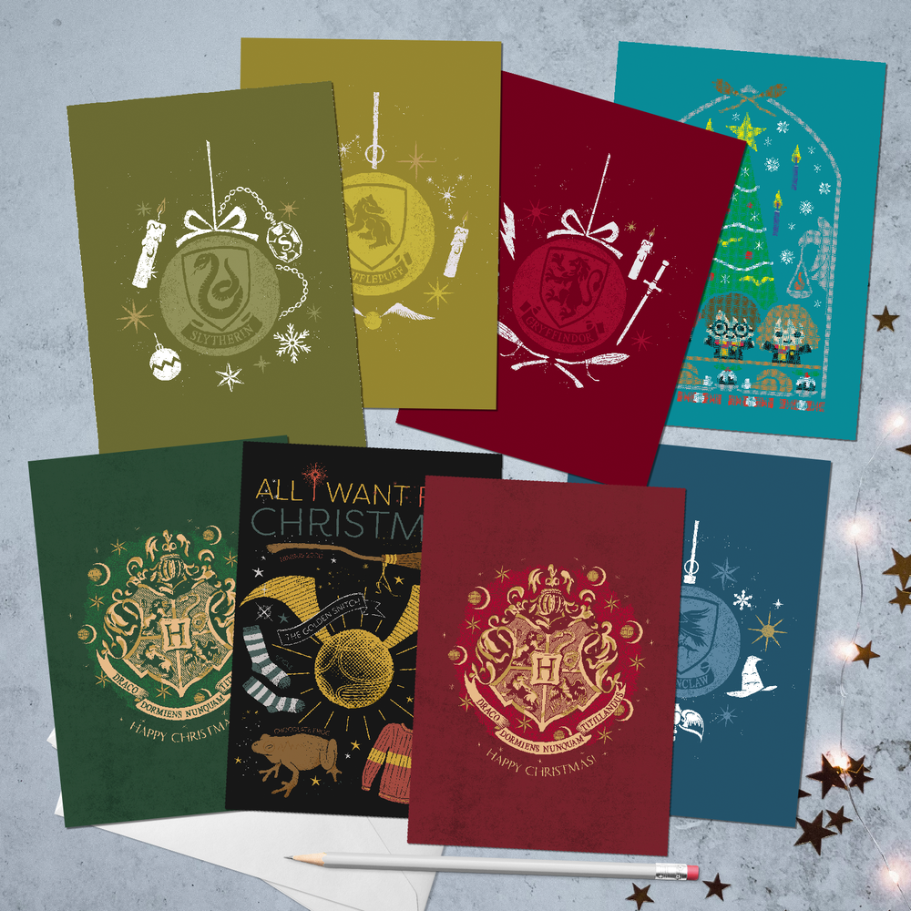 Harry Potter Christmas Greeting Cards 8-Pack Image 1