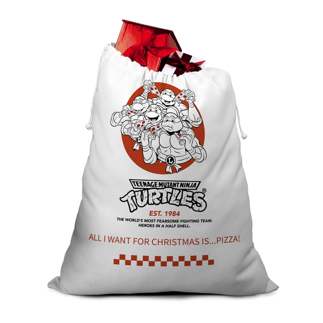 Teenage Mutant Ninja Turtles All I Want For Christmas Is... Pizza! Christmas Santa Sack