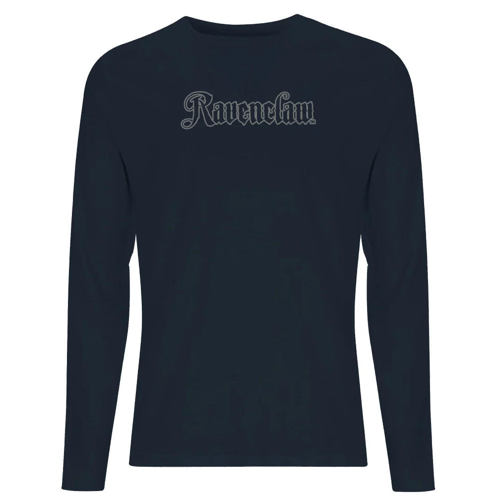 Harry Potter Ravenclaw Script Unisex Long Sleeve T-Shirt - Navy - S Image 1