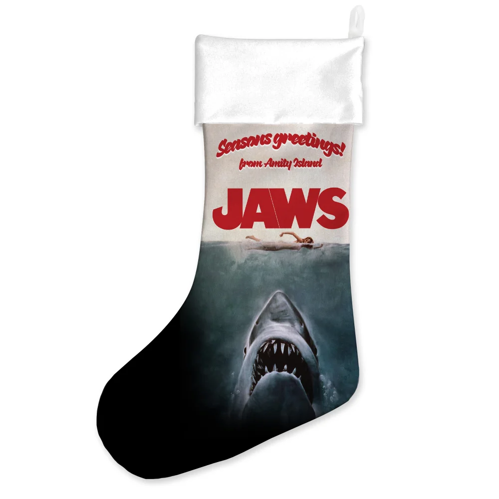 Jaws Seasons Greeting From Amity Island Christmas Stocking Image 1