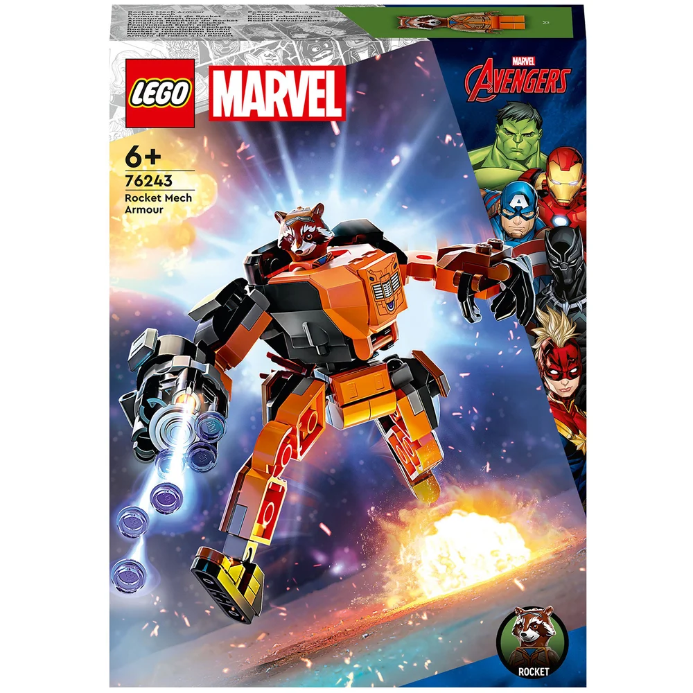 LEGO Marvel Rocket Mech Armour Superhero Action Figure (76243) Image 1