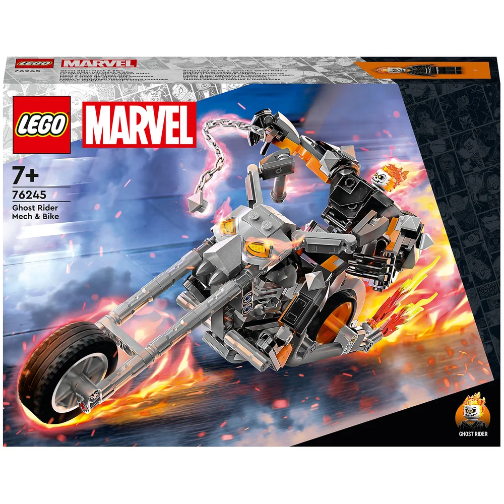 LEGO Marvel Ghost Rider Mech & Bike Motorbike Toy (76245) Image 1