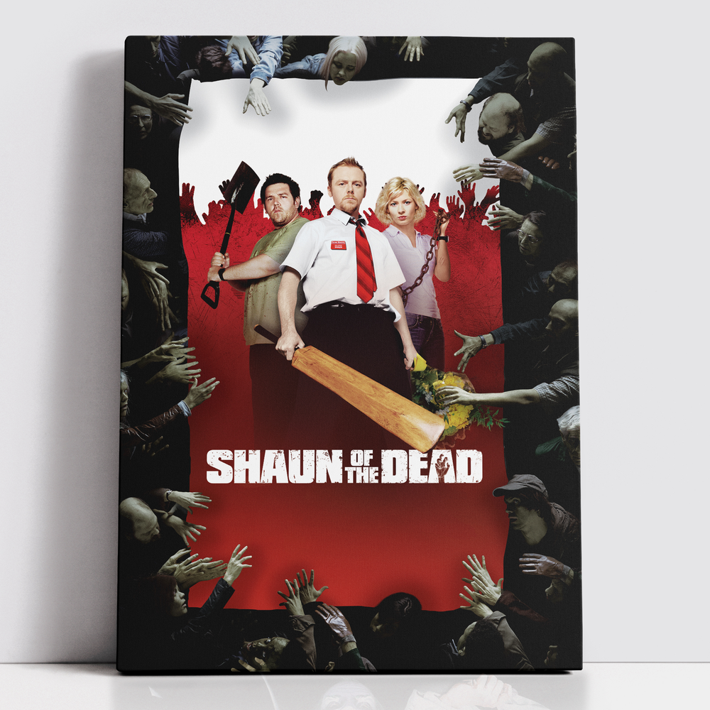 Decorsome x Hot Fuzz You've Got Red On You Rectangular Canvas - 12x18 inch Image 1