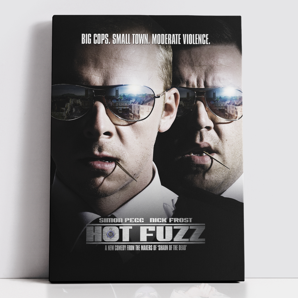 Decorsome x Hot Fuzz Classic Poster Rectangular Canvas - 12x18 inch Image 1