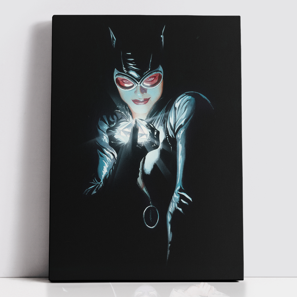 Decorsome x Batman Alex Ross - Catwoman Rectangular Canvas - 12x18 inch Image 1