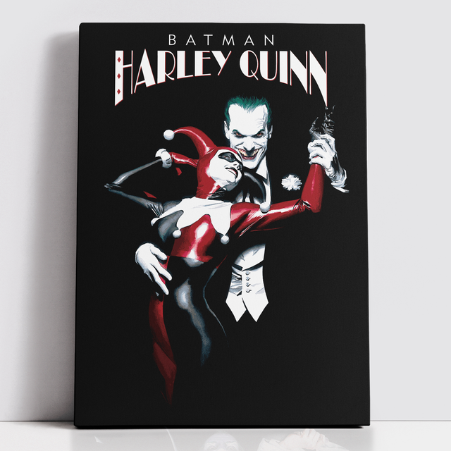 Decorsome x Batman Alex Ross - The Joker And Harley Rectangular Canvas