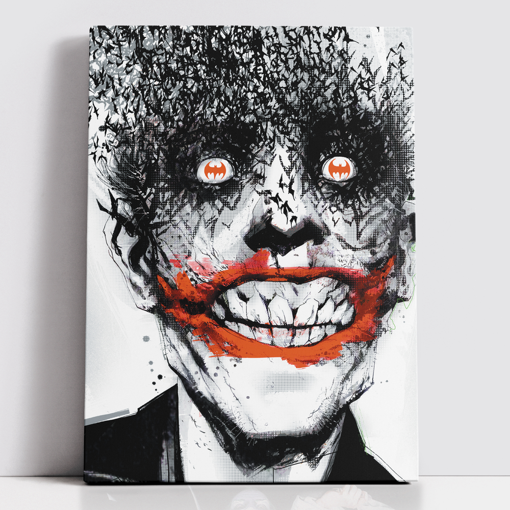 Decorsome x Batman Jock - The Joker Rectangular Canvas - 12x18 inch Image 1