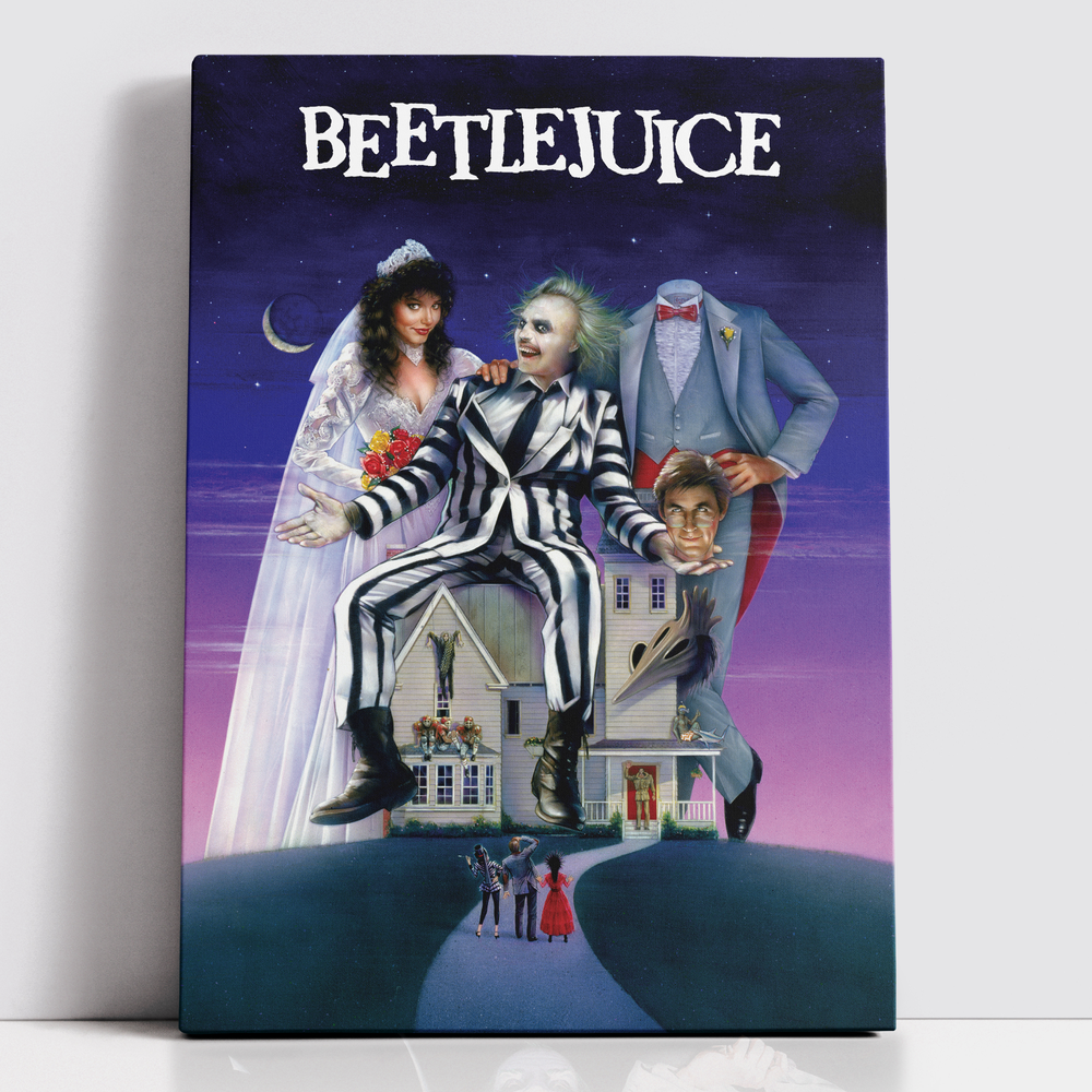 Decorsome x Beetlejuice Rectangular Canvas - 12x18 inch Image 1