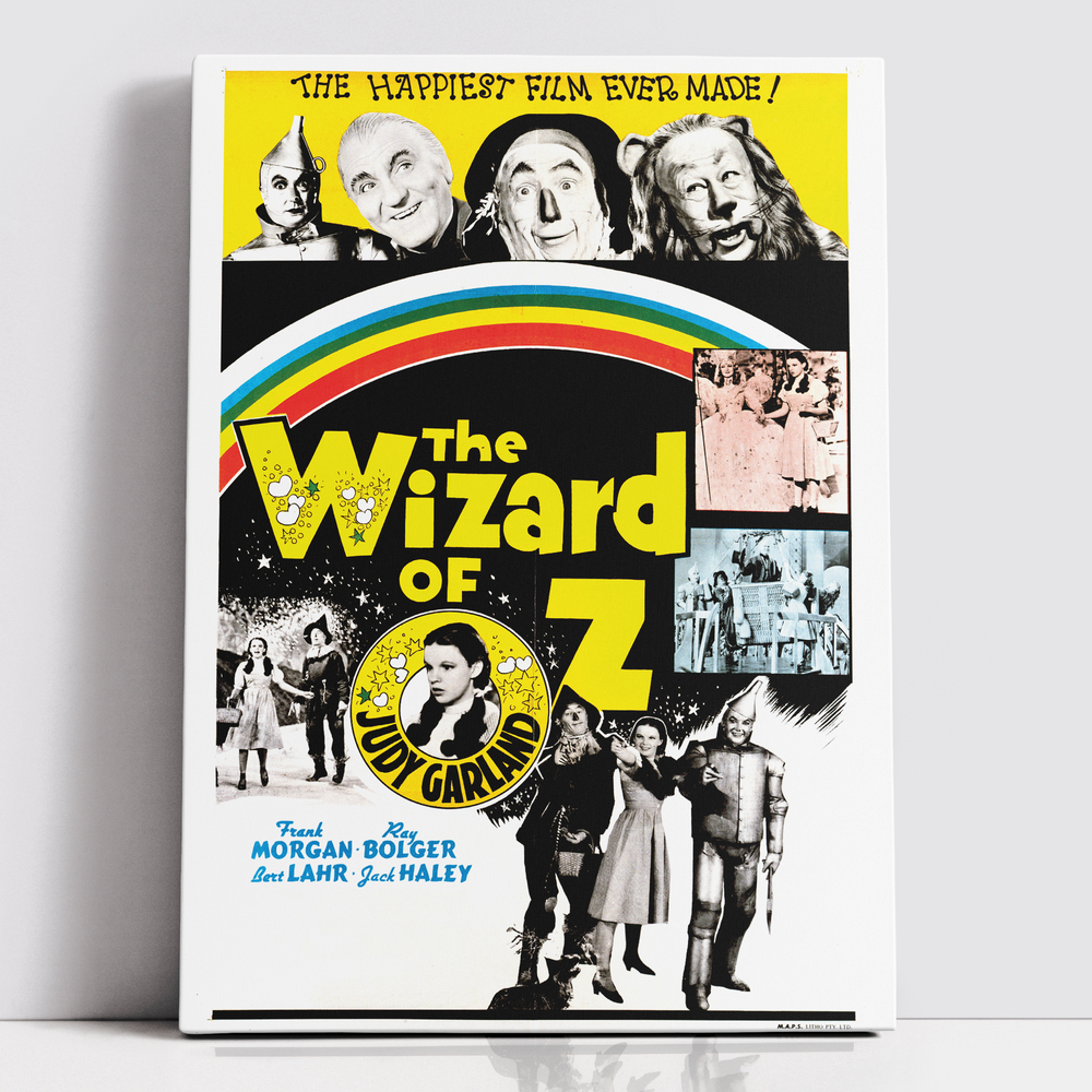 Decorsome x Wizard of Oz Retro Poster Rectangular Canvas - 12x18 inch Image 1