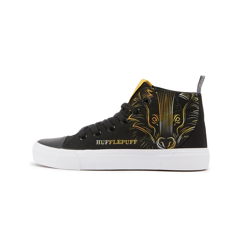 Akedo x Harry Potter Houses Hufflepuff Kids' High Top - Black - UK Kids 10 / EU28 Image 1