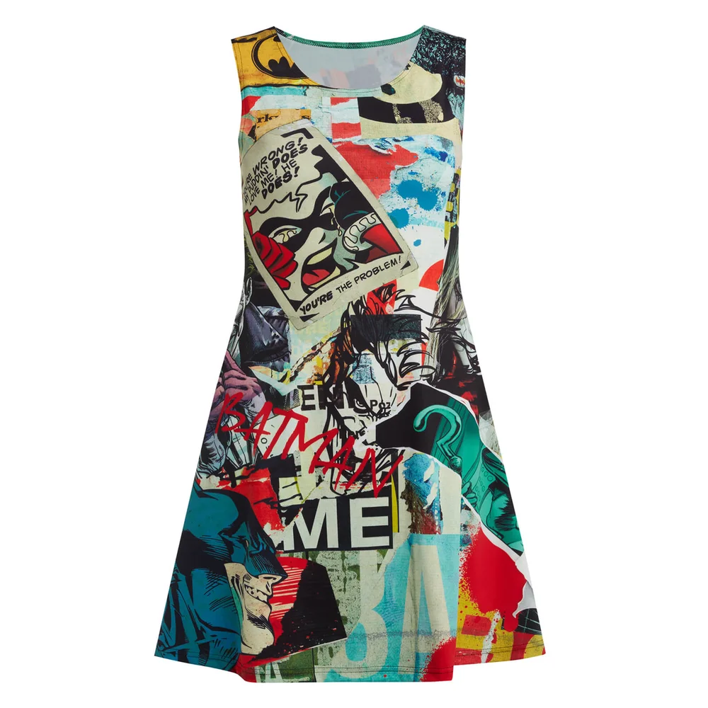 Supasuta x Batman Torn Collage Skater Dress - XS Image 1