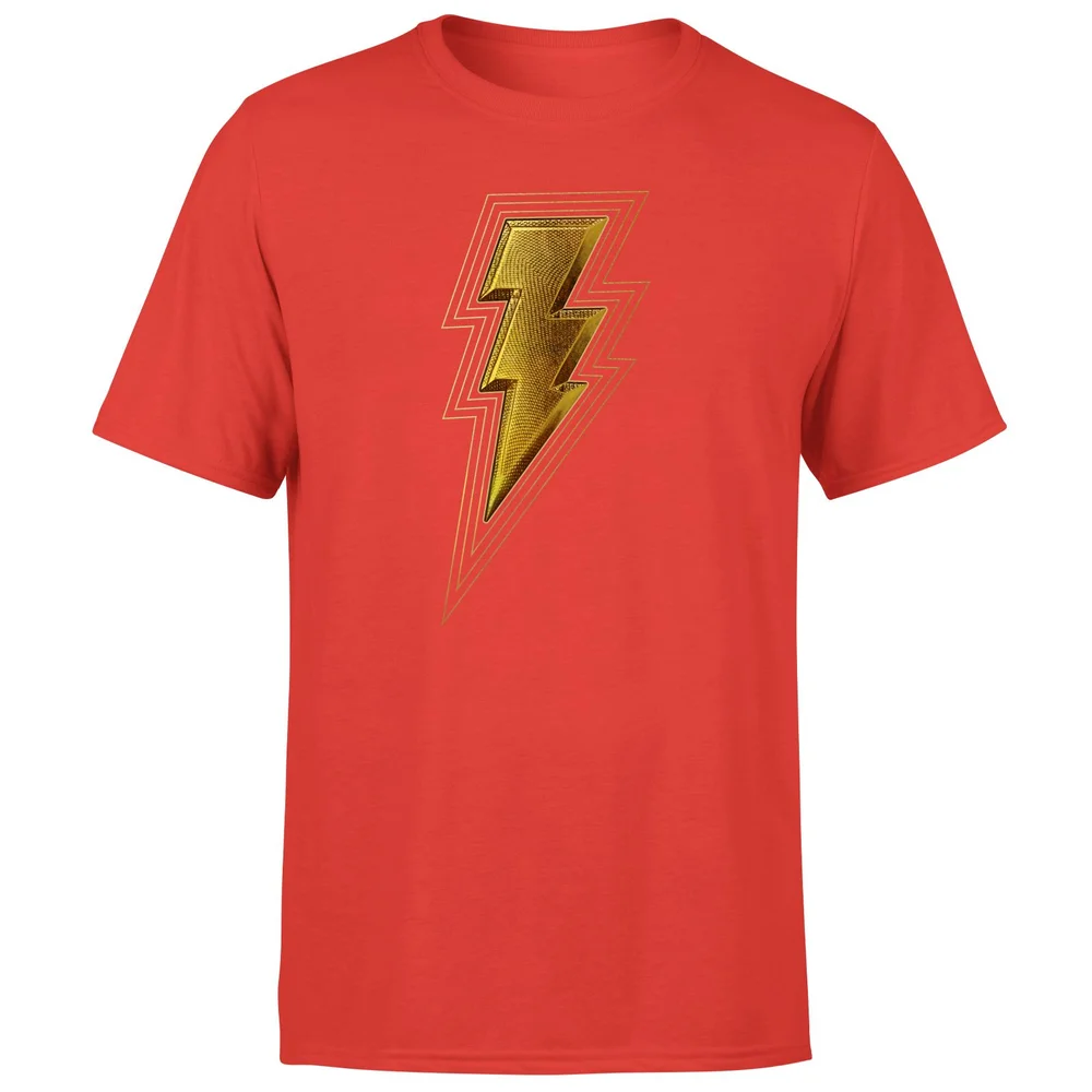 Shazam! Fury of the Gods Gold Bolt Unisex T-Shirt - Red - S Image 1