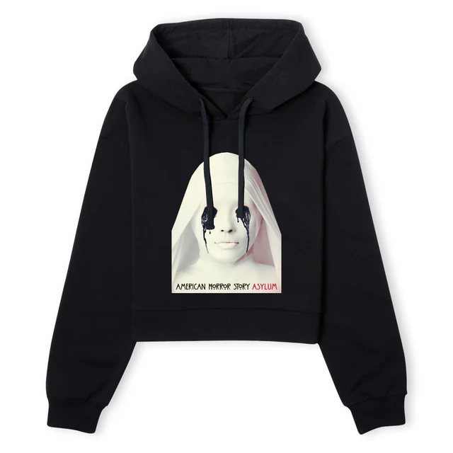 American Horror Story Asylum Women's Cropped Hoodie - Black