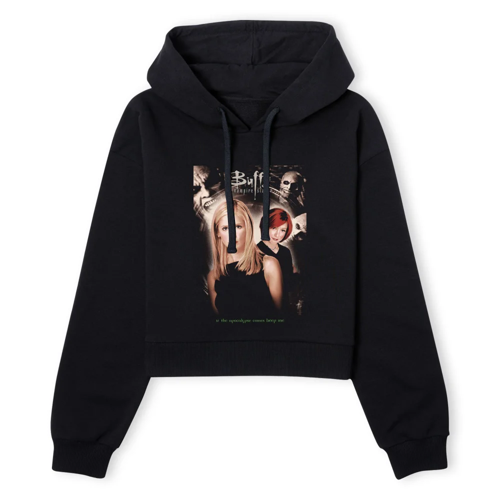 Buffy The Vampire Slayer S4 Poster Women's Cropped Hoodie - Black - XS - Black Image 1