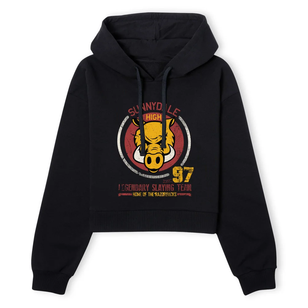 Buffy The Vampire Slayer Sunnydale High Varsity Women's Cropped Hoodie - Black - XS - Black Image 1