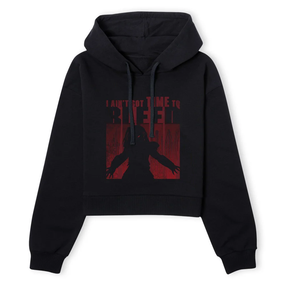 Predator Time To Bleed Women's Cropped Hoodie - Black - XS - Black Image 1