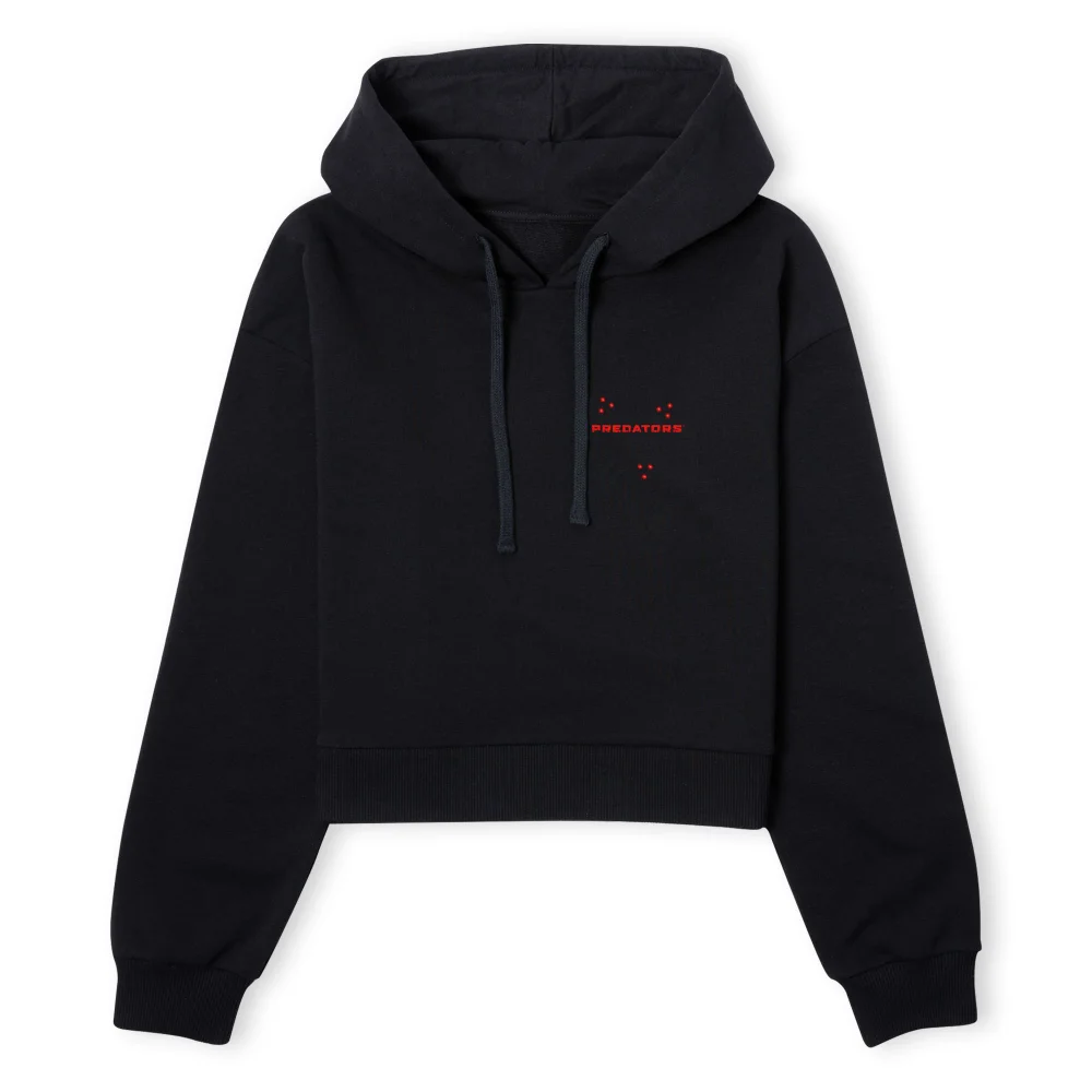 Predator Targeted Logo Women's Cropped Hoodie - Black - XS - Black Image 1