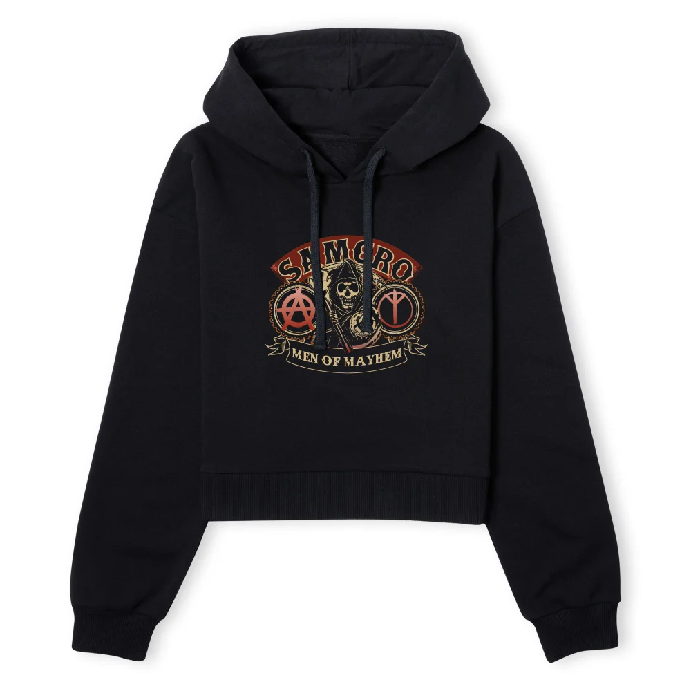 Sons of Anarchy Men Of Mayhem Women's Cropped Hoodie - Black - XS - Black Image 1