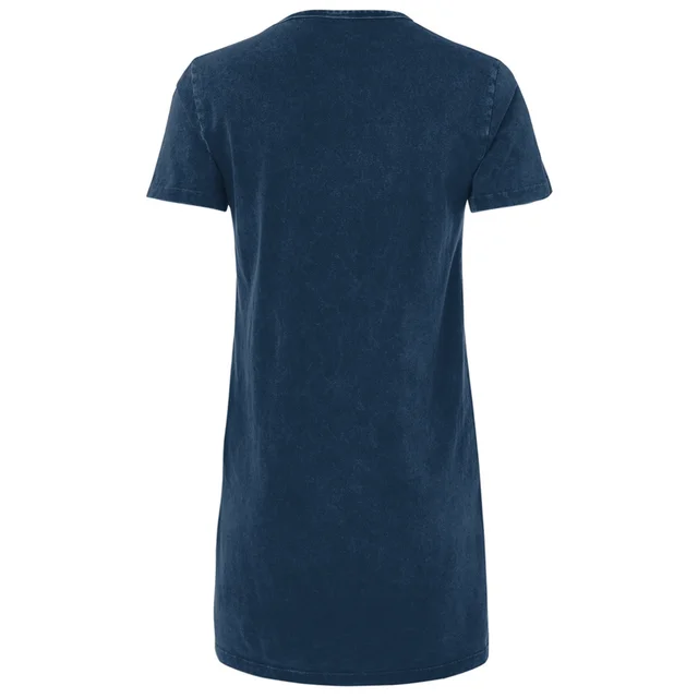 American Horror Story Baddest Witch In Town Women's T-Shirt Dress - Navy Acid Wash