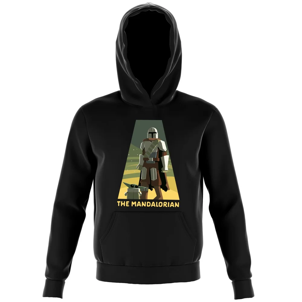 Star Wars The Mandalorian Artistic Pose Kids' Hoodie - Green - 3-4 Years Image 1