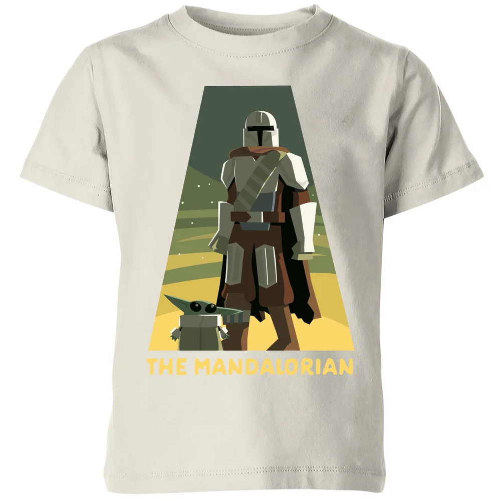 Star Wars The Mandalorian Artistic Pose Kids' T-Shirt - Cream - 3-4 Years Image 1