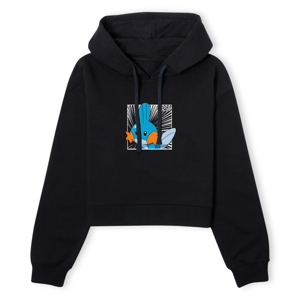 Pokemon Mudkip Women's Cropped Hoodie - Black - XS Image 1