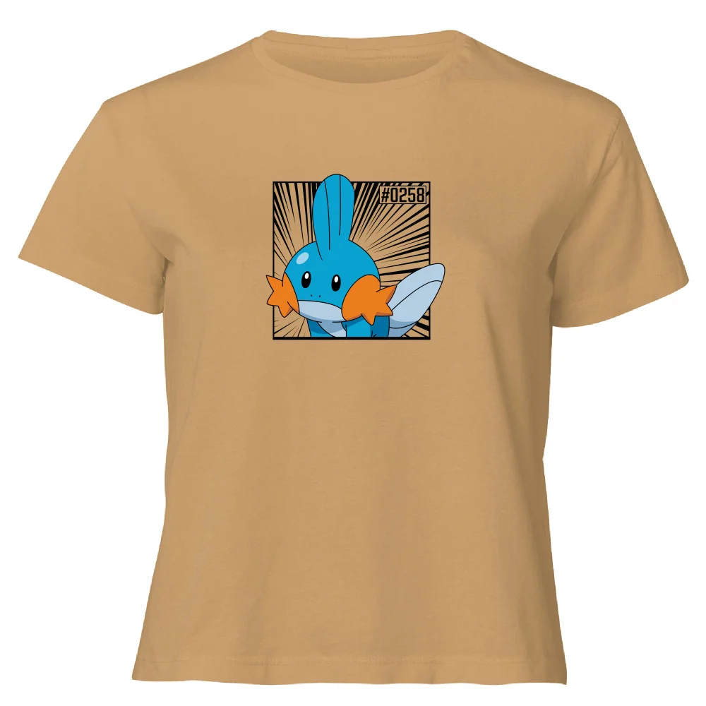 Pokemon Mudkip Women's Cropped T-Shirt - Tan - XL Image 1