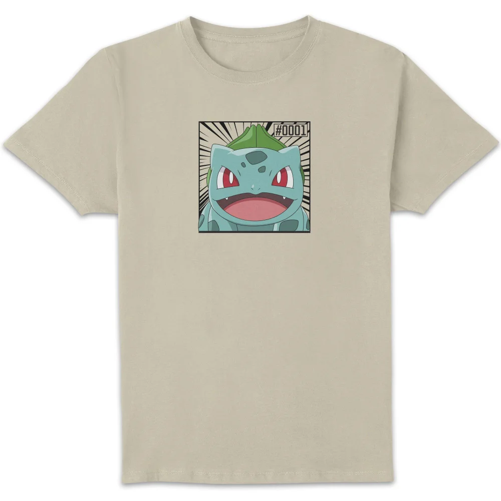 Pokémon Pokédex Bulbasaur #0001 Men's T-Shirt - Cream - L Image 1