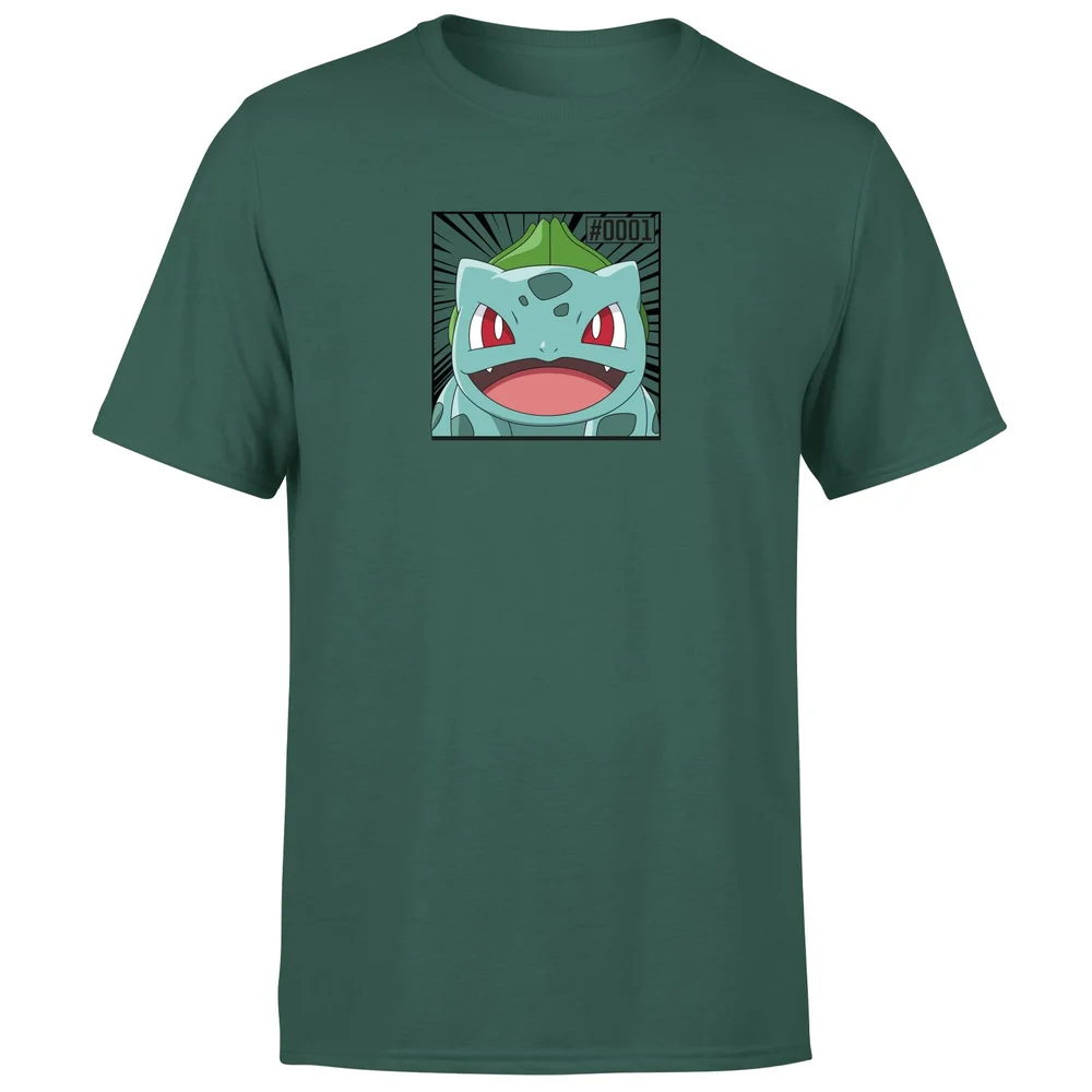 Pokémon Pokédex Bulbasaur #0001 Men's T-Shirt - Green - S Image 1