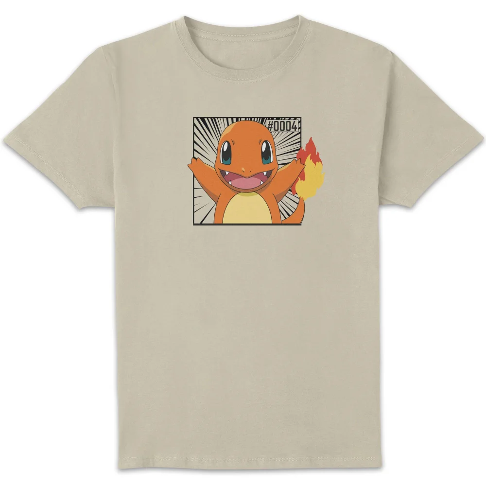 Pokémon Pokédex Charmander #0004 Men's T-Shirt - Cream - L Image 1