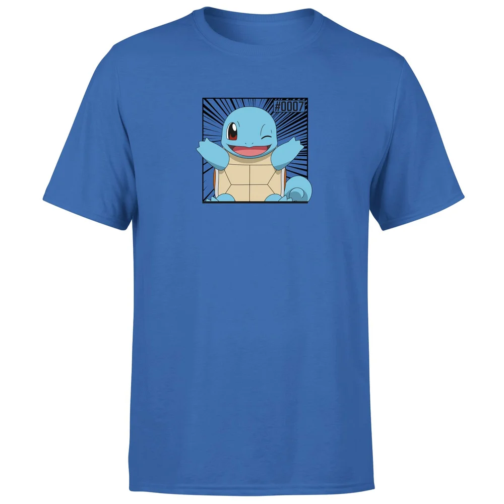 Pokémon Pokédex Squirtle #0007 Men's T-Shirt - Blue - S Image 1