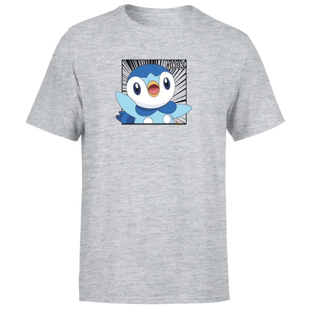 Pokemon Piplup Men's T-Shirt - Grey - S Image 1