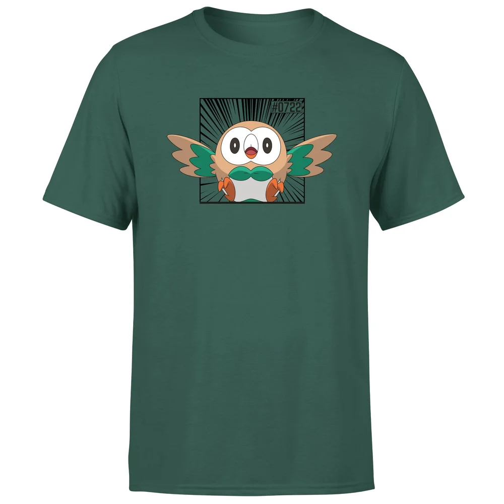 Pokemon Rowlet Men's T-Shirt - Green - S Image 1