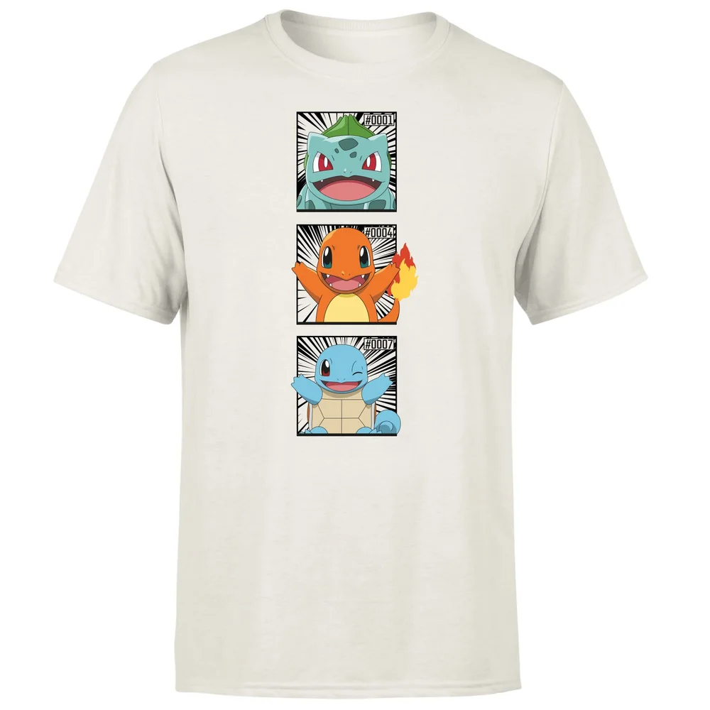 Pokemon Generation 1 Starters Men's T-Shirt - Cream - L Image 1